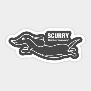 Miniature Dachshund SCURRY Sticker